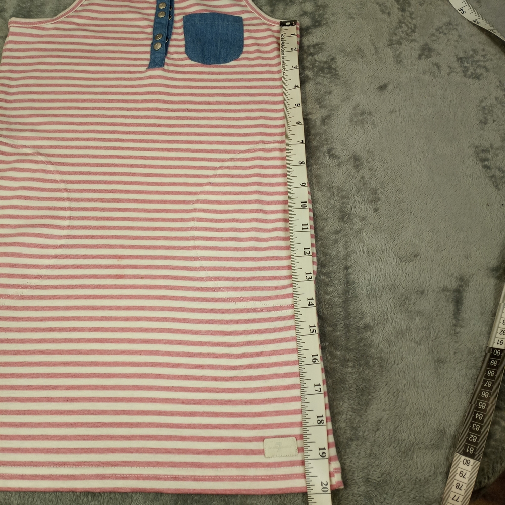 7 For All Mankind Women's Tank Top Shirt triped Pink and Blue Small NWT - Picture 13 of 13
